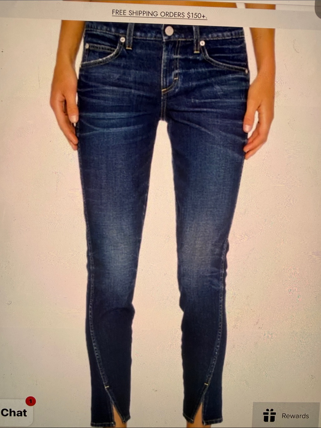 Amo Women's High-Rise Twist Wash Raven Ink Distressed Size 26